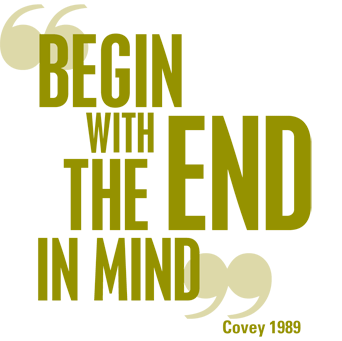 Begin With the End In Mind!